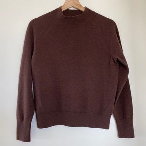 Everlane The Cashmere Raglan Mockneck in Java